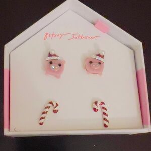 Betsy Johnson Pink Earring Set